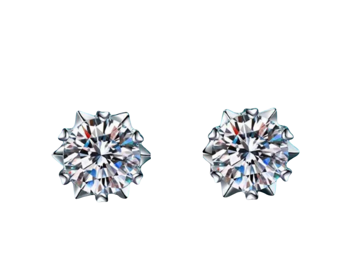 Moissanite Earings (Pass diamond Tester)