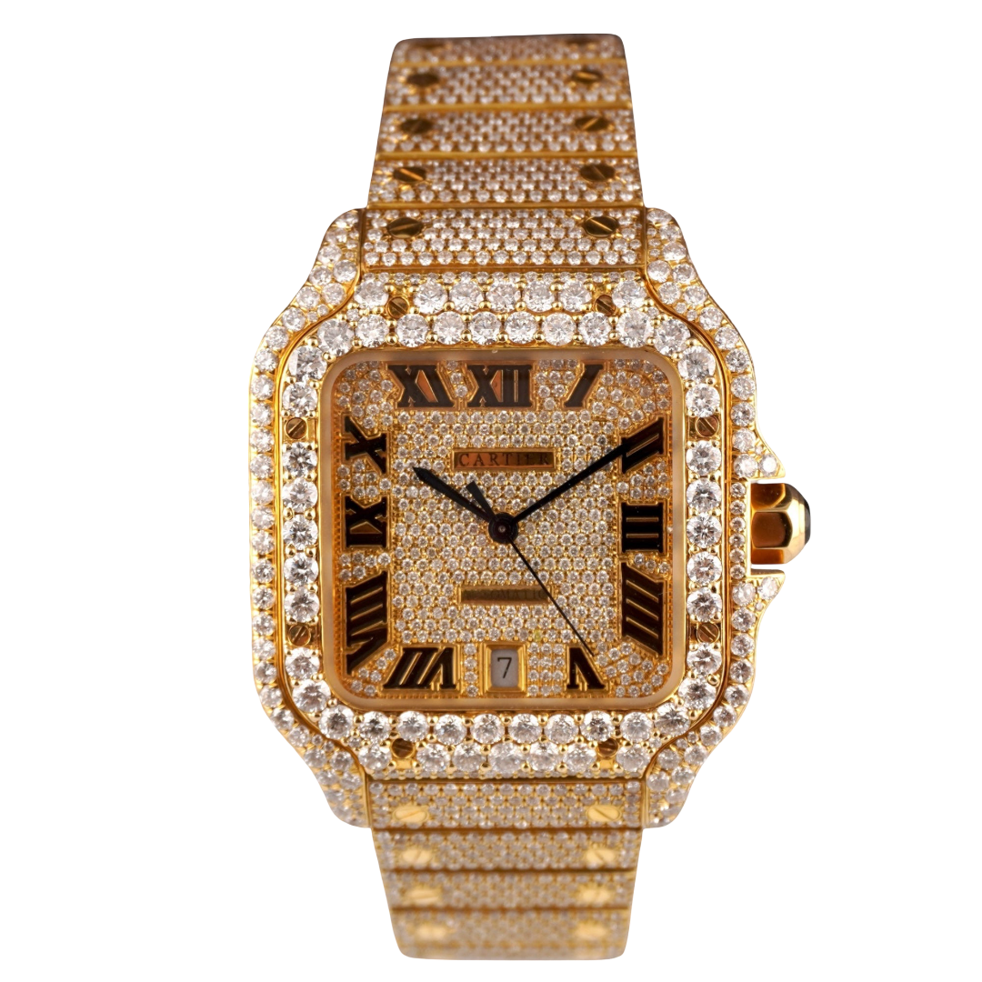 Cartier Santos Iced out